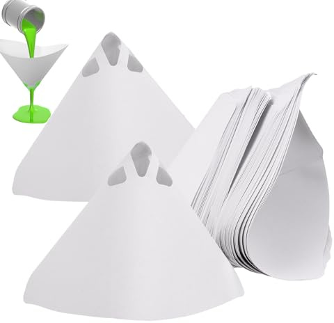 100 Pièces Filtre Peinture, Filtres à Peinture Coniques en Papier 100 Mesh | Efficacement la Poussière, Particules,Grumeaux et Impuretés Présents Dans Liquides Tels Que Peinture,Résine et L'Huile Moteur