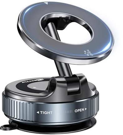JINGDA Porta Telefono Auto Magnetico con Ventosa a Vuoto per Audi Q8 e-Tron 2024-2025, Porta Cellulare Magnetico Pieghevole per Parabrezza Cruscotto,Black