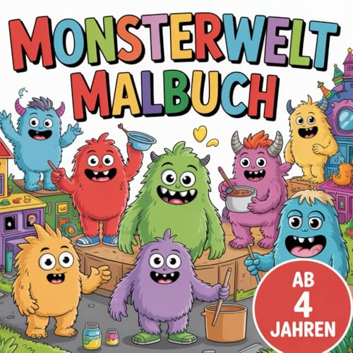 Ein Malbuch mit 50 Monsterbildern für kreative Kinder ab 4 Jahren