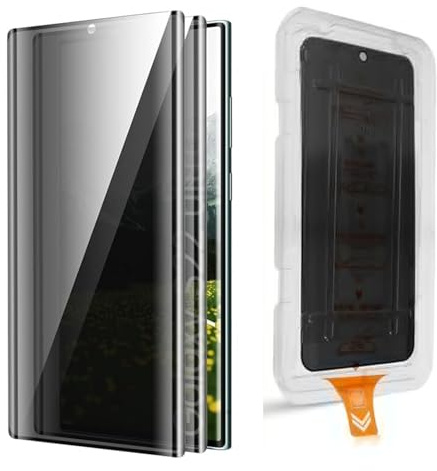 Wayneer Sichtschutz für Samsung Galaxy S22 Ultra für Panzerglas, 2 Stück | Folie Panzer Schutz Glas, 9H Härte Anti-Spy Privacy Sichtschutzfolie, Schutzfolie Auto-Installation