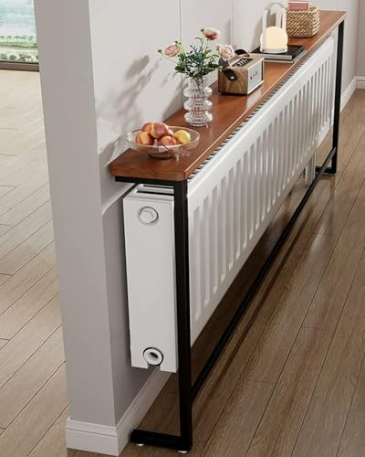 Elitix 7 Inch Width Console Table Behind Couch to Go Over Radiator, Narrow Plant Stand for Window Sill, Dining Room Rack, Sofa Books Shelves(1-tier,180x18x88cm/70.8x7x34.6in)