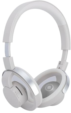 Asixxsix Auriculares Supraaurales Abiertos, Emparejamiento de Dispositivos Duales, Auriculares Inalámbricos Bluetooth para Juegos con Micrófonos, Control Deslizante Ajustable