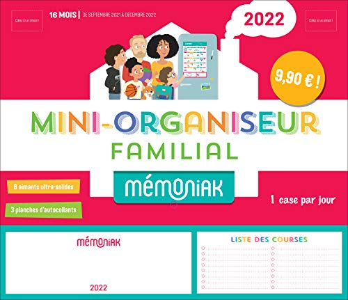 Mini-organiseur familial Mémoniak 2021-2022: 16 mois, de septembre 2021 à décembre 2022