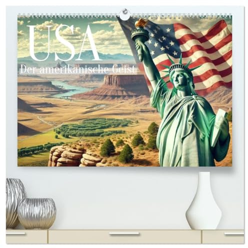 USA - Der amerikanische Geist (hochwertiger Premium Wandkalender 2026 DIN A2 quer), Kunstdruck in Hochglanz: Erleben Sie den Geist Amerikas. (CALVENDO Orte)