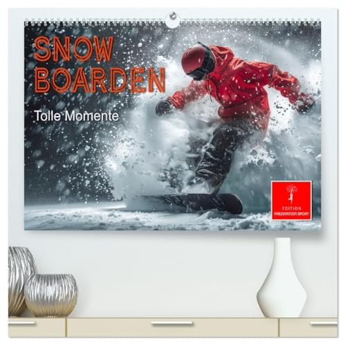Snowboarden - tolle Momente (hochwertiger Premium Wandkalender 2026 DIN A2 quer), Kunstdruck in Hochglanz: Kurven, Sprünge, Slides - Spaß ohne Ende. (CALVENDO Sport)