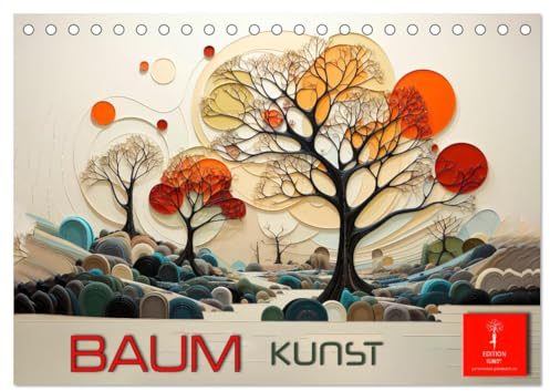 Baum Kunst (Tischkalender 2026 DIN A5 quer), CALVENDO Monatskalender: Atemberaubende Baumdesigns erwachen zum Leben. (CALVENDO Kunst)