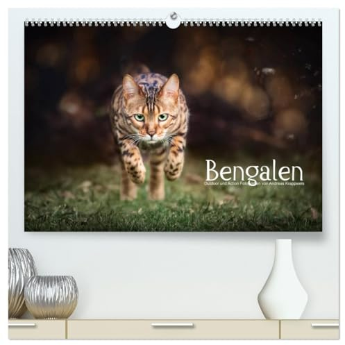 Bengalen Outdoor und Action (hochwertiger Premium Wandkalender 2026 DIN A2 quer), Kunstdruck in Hochglanz: Bengalen, die kleinen Leoparden in freier Natur (CALVENDO Tiere)