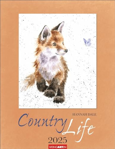 Country Life Kalender 2025: Wandkalender mit liebevoll gestalteten Tierbildern der Illustratorin und Zoologin Hannah Dale. Kunstvoller Tierkalender 2025 im Format 34 x 44 cm.
