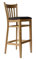 Barhocker Barstuhl Tresenhocker Holz Buche Höhe 78cm für Gastro Bistro Cafe Küche, Honig-Eiche mit Polstersitz Kunstleder, Fertig montiert Belastbarkeit 150 kg *TB002