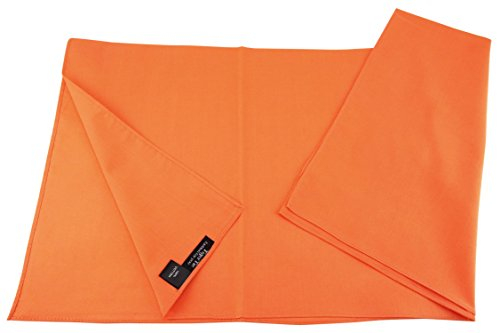 TigerTie Damen Nickituch Halstuch in orange einfarbig Uni - Tuchgröße 60 x 60 cm - 100% Baumwolle