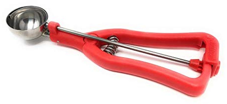 F7045R Porzionatore colore ROSSO per gelato professionale in acciaio inox Diam 42mm