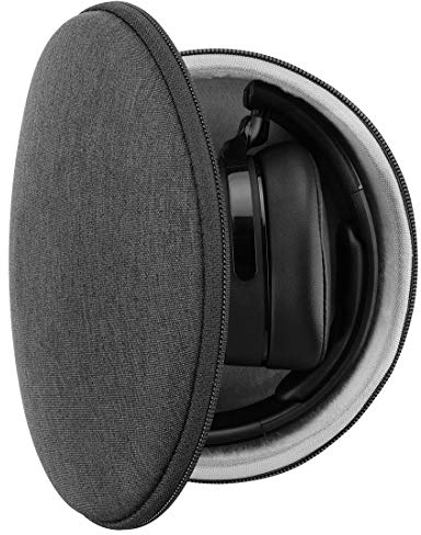 Geekria Shield Headphones Case Compatible with Skullcandy Riff 2, Crusher ANC, Crusher Evo, Hesh ANC, Hesh 3, Replacement Hard Shell Carrying Bag with Cable Storage (Dark Grey)