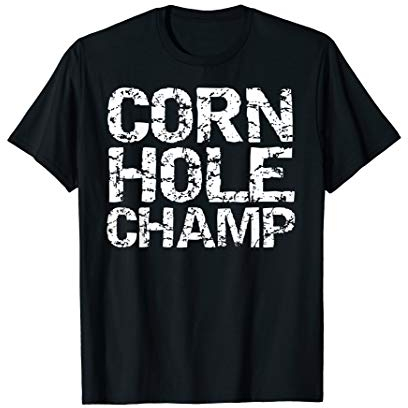 Cornhole Championship Trophy Award Gift Retro Cornhole Champ T-Shirt