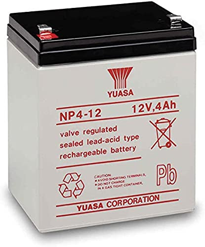 Yuasa NP4-12 Lead Acid Battery - 12V, 4Ah