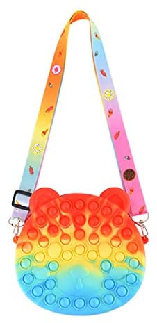 ZHYX Push Pop Pop Bubble Poppet Fidget Toys, Popet Antistress Plopper Spielzeug Poppit Tasche, Techjoy Pop Fidget Toys Tasche,A