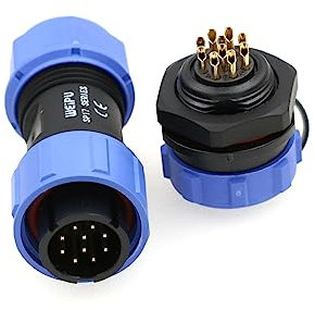 ZBLZGP WEIPU SP17 SP1710+SP1712 IP68 Connecteur électrique pour l'industrie automobile étanche 10 broches mâle femelle écrou femelle 5 A 6-10 mm diamètre extérieur du câble