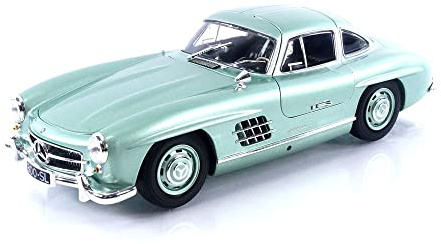 Minichamps 1955 Mercedes-Benz 300 SL W198 Light Green Metallic Limited Edition to 390 pieces Worldwide 1/18 Diecast Model Car
