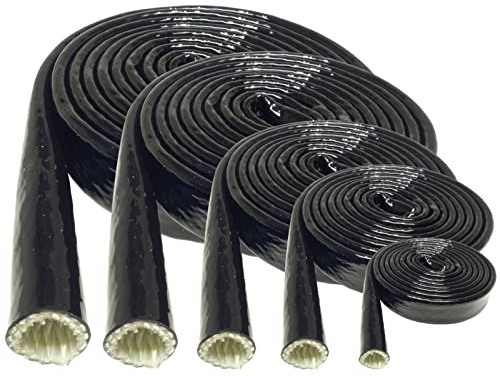 3m Silikon-Titan Hitzeschutzschlauch ID-Ø 10mm schwarz | VIELE LÄNGEN & GRÖSSEN 8-80mm | Schutzschlauch Silikonschlauch Kabelschlauch Isolierschlauch Schlauch Fiberglas Kälteschutzschlauch|Premium