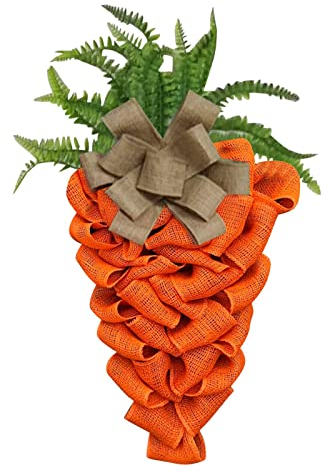 Longra Türkranz Ostern Osterdeko Osterkranz Haustür Kranz Türkranz Ganzjährig Karotte Türkranz Frühling Tür Deko Ostern Deko Frühlings Deko Frühlingskranz Tischkranz Tischdeko Wohnzimmer