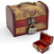 HAOBIN Schatztruhe Schatzkiste Aus Holz Holztruhe Schatzkiste Vintage Holz Schatztruhe Spardose Vintage Holzkiste Geschenkbox Mit Deckel Schatztruhe FüR Aufbewahrung Und Dekoration (Braun D)