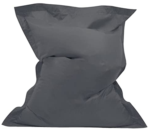 tinysiry Sitzsackbezug, waschbar, ultraweich, übergroßer Sitzsack, Sofa-Sitzsackbezug, Sofaschutz, Schonbezug, 100 x 140 cm Dunkelgrau