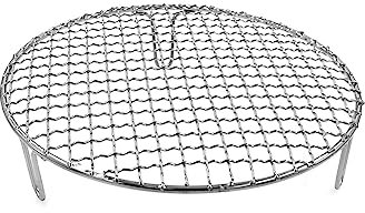 Ulifestar Barbecue Grill Net,BBQ Net for Grilling,Multi-Purpose SUS304 BBQ Grill Mesh, Round Barbecue Wire Rack,BBQ Grate/Steam Mesh for Camping Charbroil Outdoor Barbeque Backyards