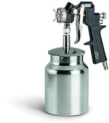 FIAC Pistola a Spruzzo per Verniciare modello 1861, Aerografo con Serbatoio per Vernice da 1L, Ugello da 1.5 mm, Getto a Rosa o Piatto, Pressione Max 4 Bar