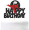 Maicaiffe Taekwondo Happy Birthday Cake Topper, Kung Fu Karate Sport Thema Geburtstagsparty - Jungen Mädchen Boxen Taekwondo Geburtstag Party Kuchen Dekorationen Schwarz Glitzer