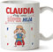 MUGFFINS Tazas Personalizadas para HIJA - En Español - ¡Eres Súper! - 11 oz / 330 ml - Regalo personalizable original y divertido
