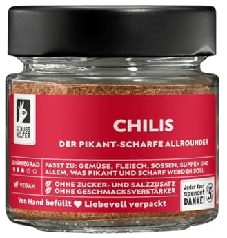 Bremer Gewürzhandel Chilis, gemahlen, Chilipulver mittelscharf, ideal zum Kochen, 40g im Glas