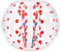 VEVOR Aufblasbarer Bump Ball Bumper Stoßball 1 STK. 1,5 m x 1,2 m, Menschlicher Kollisionsball, PVC-Körperblasen-Bounce-Ball für Outdoor-Aktivitäten, Transparent + Rote Punkte Aufblasbar Bumper Ball