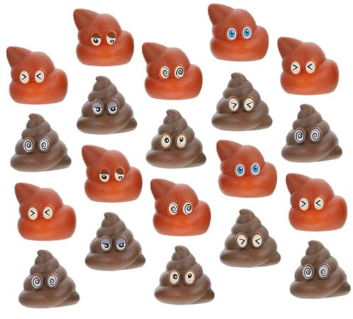 DIKACA 20 Pièces Jouets Accessoires De Farce De Jouets Jouets À Lancer Modèles en Plastique Faux Caca en Plastique Faux Jouets De Farce Accessoires De