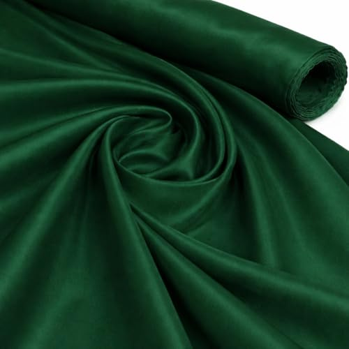 Pack de 5 mètres de tissu 100 % coton vert bouteille par le mètre, 147,3 cm de large uni 60 carrés