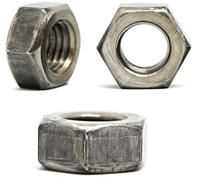 M5 (5mm) High Tensile Hexagon Full Nuts Plain Steel Metric DIN 934 (Pack of 20) - A08B M5_20