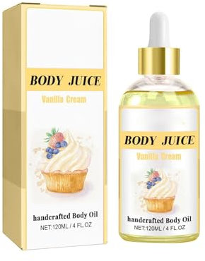 Pheromone Body Juice Oil,Body Juice Oil,Vanilla Body Oil,Body Juice Oil Vanilla Cream,Body Oil After Shower,Moisturizing Body Oil,Hand Crafted Body Oil for Women,Relieve Dry Skin (Vanilla, 120ml)