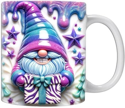 Gnome Coffee Cup, Colorful Gnome Coffee Cup, Ceramic Gnomes with Boxes, Large Capacity Garden Mug for Women, Perfect for Birthday, Christmas, and Gnome Lovers and Gnome Lovers