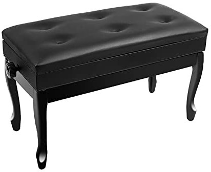 PLMNBQWE Klavierbank mit Verstellbarer Höhe und aufklappbarer Ablagefläche. Bequemer und ergonomischer Klavierhocker zur Aufbewahrung von Musik