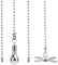 2pcs Fan Pull Chain Extension, 11.81in Decorative Pull Chain Extension with Light Bulb & Fan Cord Beaded Balls Fan Pull Chain Pendant for Ceiling Fan Light Lamp