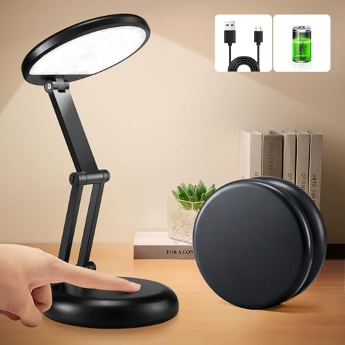 One Fire Tischlampe Kabellos,3600mAh LED Tischlampe Akku Tischleuchte Kabellos,10 Helligkeit Leselampe Kinder Schreibtischlampe Kinder, Schreibtischlampe LED Tischleuchte,Akku Lampe