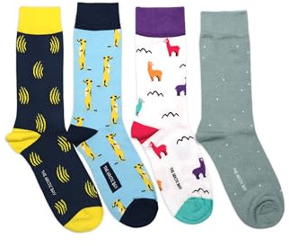 The Arctic Bay Bio-Baumwollsocken - Orun Edition, 4er-Pack weiche und bequeme Socken mit originellen Mustern