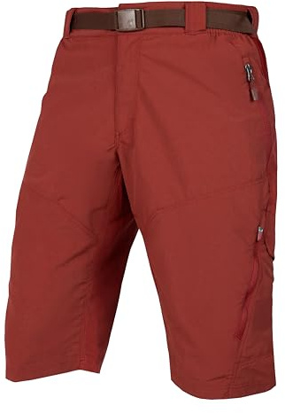 Endura Hummvee Cycling Shorts with Liner | Detatchable Liner | Urban and Trail Shorts | Padded Comfort | Cargo Storage | Clickfast Shorts, Red, 3XL