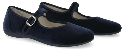 PAYMA - Mary Jane in Velluto da Donna. Ballerine Basse, Casual, Maryjane, Sandali Comodi. Prodotto in Spagna. Chiusura con Fibbia. Colore Nero e Bordeaux
