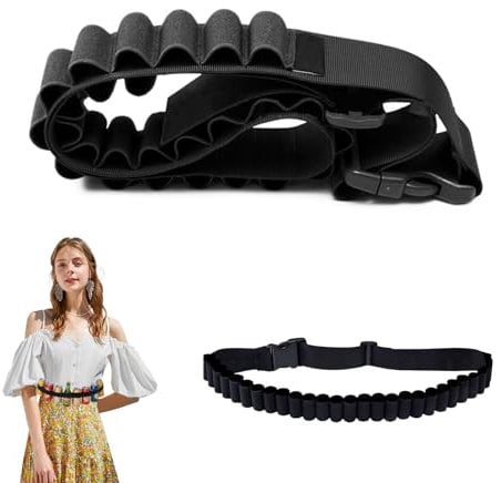 CHXAOM Beer Belt - Adjustable Drink Holder for Festivals & Outdoor - 120 cm Belt, 27 Elastic Pockets, Lightweight & Pocket-Sized (14x6x5 cm)​