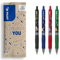 PILOT x ONE PIECE - Caja de 4 G2 + 4 Stickers - Bolígrafos Roller de Tinta de Gel - Edición Limitada One Piece - Retráctiles y Recargables - Negro, Azul, Rojo, Verde - Punta Media