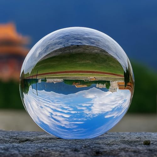 GakQll 2 Glaskugeln für Fotografie, Feng Shui und Meditation, K9 Glaskugel Fotografie Kugel, Hochwertige Kristallkugeln in 8 cm und 4 cm, Ideal für kreative Fotografie und Raumdekoration