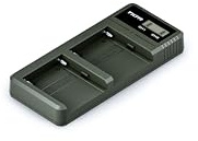 Tilta NP-F Chargeur de Batterie, étui de Charge 2 Canaux, avec écran LCD | Compatible avec les Batteries série Sony L, NP-F550/750/970/FM50/FM550H, USB-C & Micro-USB Port