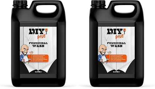 DIY Dave - Fungicidal Wash | High Strength, Ready for Use Against Fungi, Mould, Moss and Algae on Brick, Stone, Patio, Paving, Tiles, Internal and External Walls & Surfaces - 5 Litre (Pack of 2)