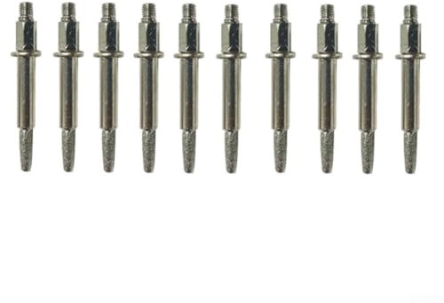 HEBEOT Kettensägen-Schleifsteine-Set, 5 Stück, 10 Stück, Schleifsteine, Metall-Schleifkopf, Zubehör zum Polieren und Schärfen von Kettensägeblättern, Jadeholz und Stahl (10 Wurzeln)