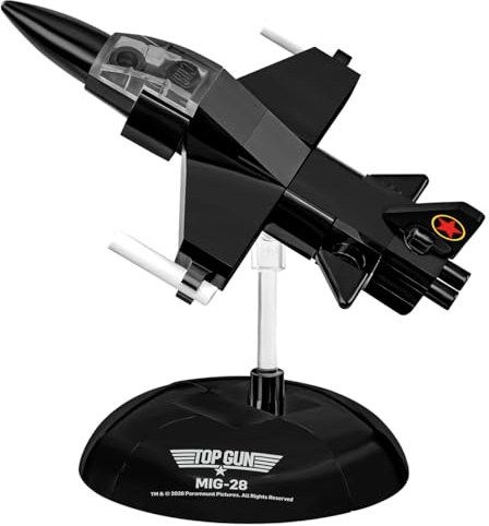 COBI MiG-28 TOP Gun™, Maßstab 1:300, 46 Teile, Kampfflugzeugmodell | Bedruckt, Präsentationsständer, Flugeffekt, Regalmodell, Maßstab 1:300, Komponenten aus der EU, ab 6 Jahren