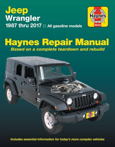 Haynes Jeep Wrangler 4-cyl & 6-cyl, 2WD & 4WD (87-17) Manual USA (Paperback)